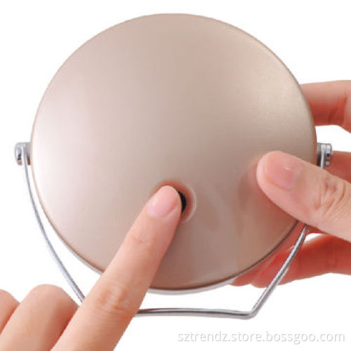 Makeup mirror, 3 times magnifying with built-in LED lighted, 360° rotation